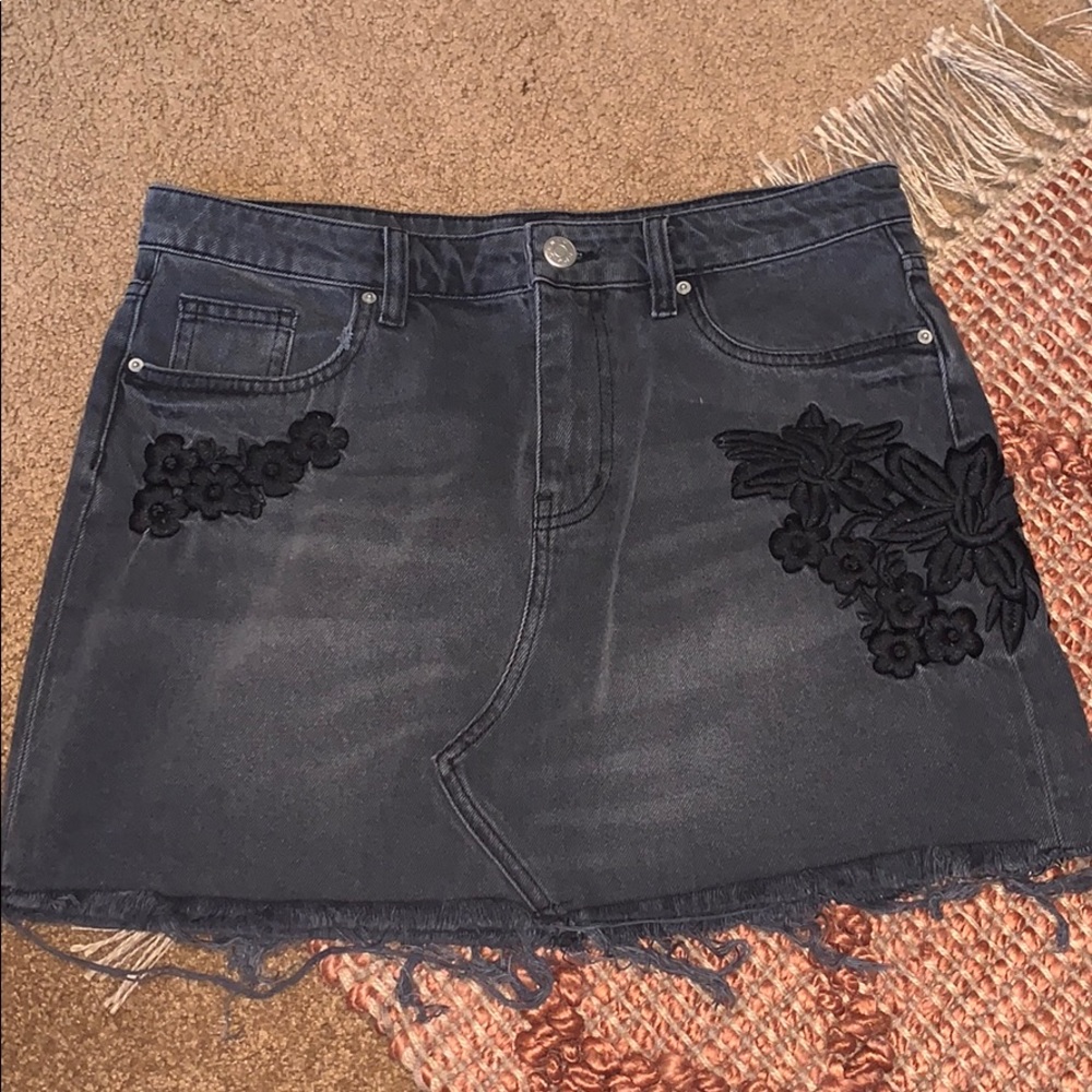 Urban outfitters black jean skirt